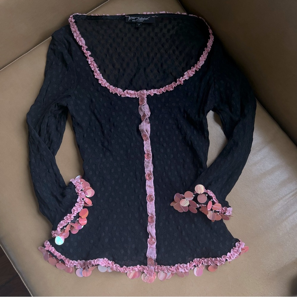 Rare Vintage Betsey Johnson Top 1990s 90s y2k 00s xsmall xs petite